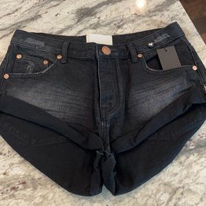 One teaspoon black jean shorts